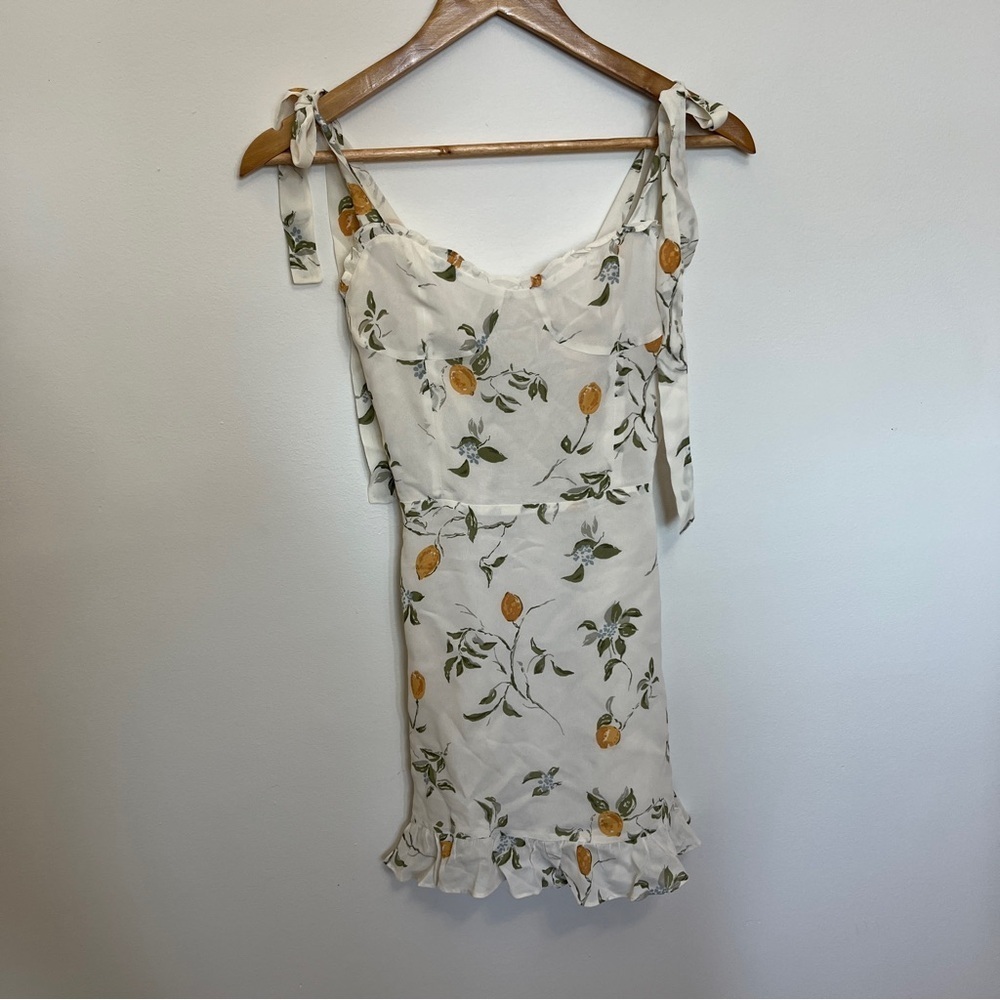 Reformation Christine Dress in Citron Size 0
